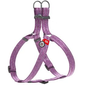 Purple Re Cotton Dog Harness Eco Friendly Alt to Nylon Dog Harness for Medium and Large Dogs L Size 27-35 inch Reflective Dog Harness