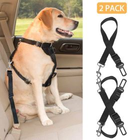 2Pcs Pet Dog Seat Belt Leash Adjustable Pet Dog Safety Leads Harness