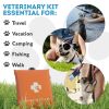 Animal First Aid Kit Portable Pet Emergency Kit of 17 Pcs Lightweight Dog Travel Pet First Aid Kit for Dogs with Zipper Carabiner