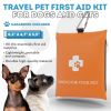 Animal First Aid Kit Portable Pet Emergency Kit of 17 Pcs Lightweight Dog Travel Pet First Aid Kit for Dogs with Zipper Carabiner