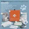 Animal First Aid Kit Portable Pet Emergency Kit of 17 Pcs Lightweight Dog Travel Pet First Aid Kit for Dogs with Zipper Carabiner