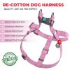 Re Cotton Dog Harness Eco Friendly for Small Dogs Medium Large Dogs Reflective Harness with Adjustable Size for Male Female Dogs M Size 23-32 inch Pin