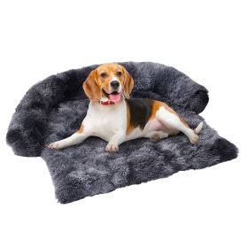 Dog Bed For Couch - Non-Slip, Machine Washable - Comfortable Pet Pad For Large Dogs - Indoor Sofa Cushion With Removable Cover - 43x41x7 (Option: 43x41x7inch-Tiedye Dark Gray)