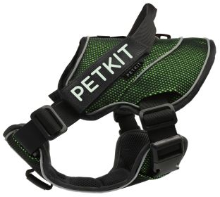 Petkit Air Quad-Connecting Adjustable Cushioned Chest Compression Dog Harness (Color: Grey, size: medium)