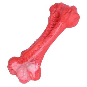 Dog Chew Toy Dog Teething Toy Dog Chew Bone with Beef Flavor Suitable for Aggressive Chewers Small Medium Large Dogs (Type: Red_m)