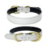 Genuine Leather Dog Collar; Wide Dog Collar; Soft Padded Breathable Adjustable Tactical Waterproof Pet Collar