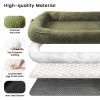 Extra Large Dog Bed, Human Dog Bed for Adult Instead of Foldable Air Mattress, 72"x48"x10" Washable Floor Beds Large Sized Dog Gifts with Handle, Blan