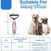 Grooming Brush For Pet Dog Cat Deshedding Tool Rake Comb Fur Remover Reduce 2-Side Dematting Tool For Dogs Cats Pets Grooming Brush Double Sided Shedd