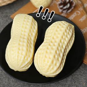 Funny Pet Dog Squeaky Toys For Small Middle Dogs Bite Resistant Puppy, Dogs Toys Pets Rubber Peanut Clean Tooth Chew Toy (Option: 2pcs)