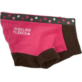 Highline Fleece Coat (Color: Pink and Brown With Polka Dots, size: Size 26)