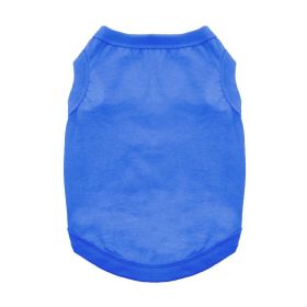 100% Cotton Dog Tanks (Color: Nautical Blue, size: small)